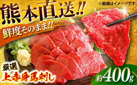 厳選上赤身馬刺し 約400g（醤油・生姜付） 馬刺し BHAC004