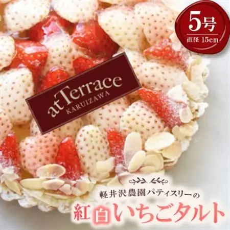 【先行受付】【冷蔵】軽井沢農園パティスリーから自慢の紅白いちごタルト　5号サイズ【配送不可地域：離島・北海道・沖縄県】【1615745】