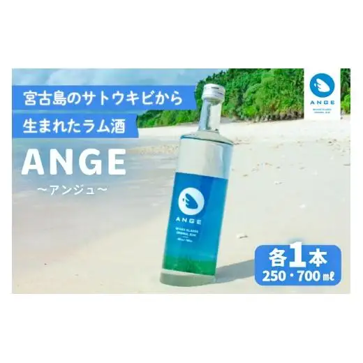 DT04　宮古島のサトウキビから生まれたラム酒「ANGE（アンジュ）」250ml・700ml（各1本）