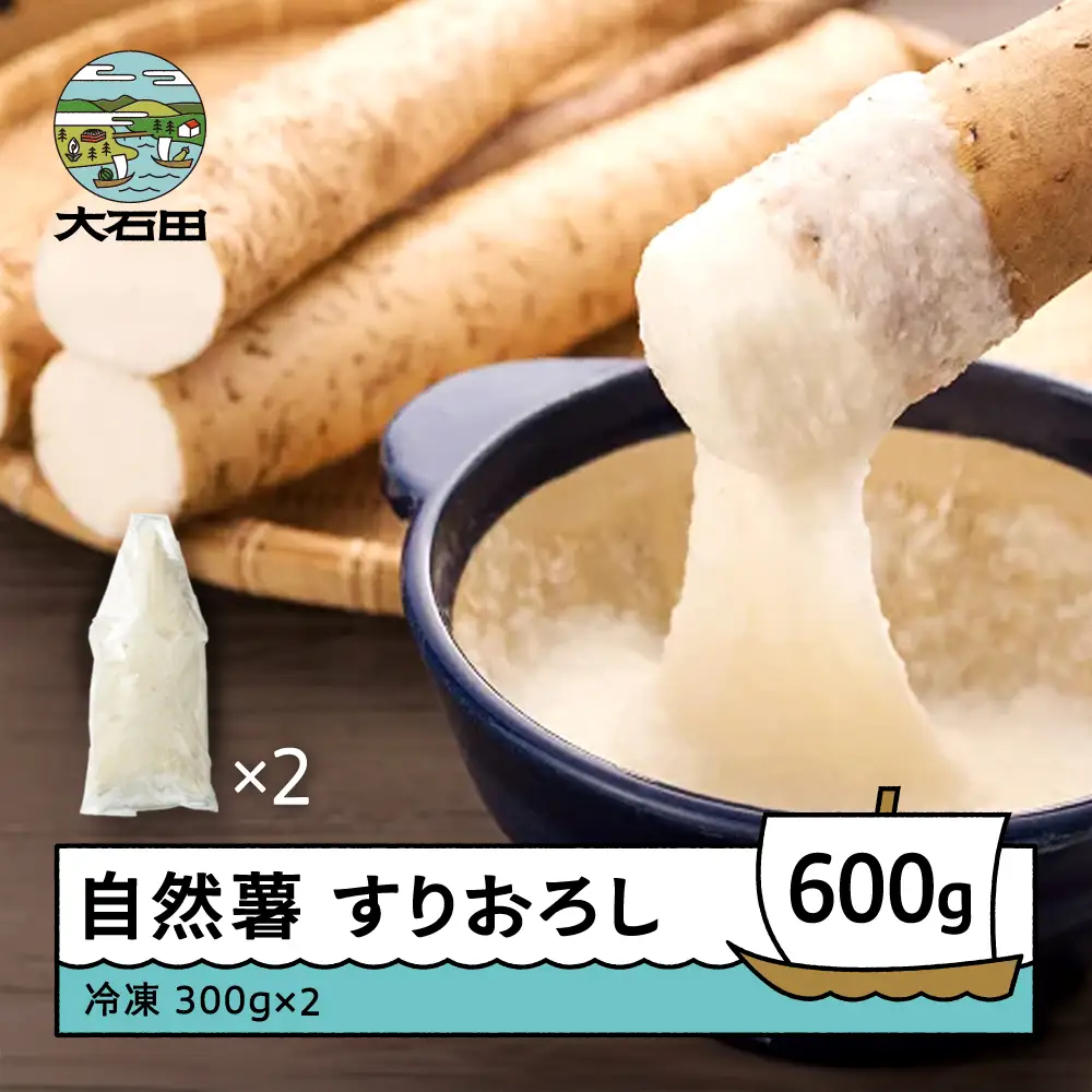 雪国育ちの自然薯 すりおろし 計600g 300g×2 oz-zisox600