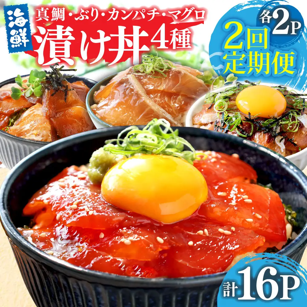 漬け丼セット4種 80g×各2P 2回定期便 