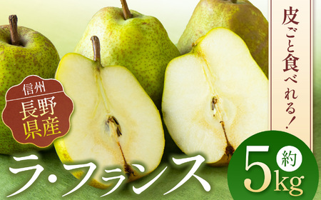 【先行受付】お好みの硬さをドンピシャで。皮ごと食べられる ラフランス 5kg 