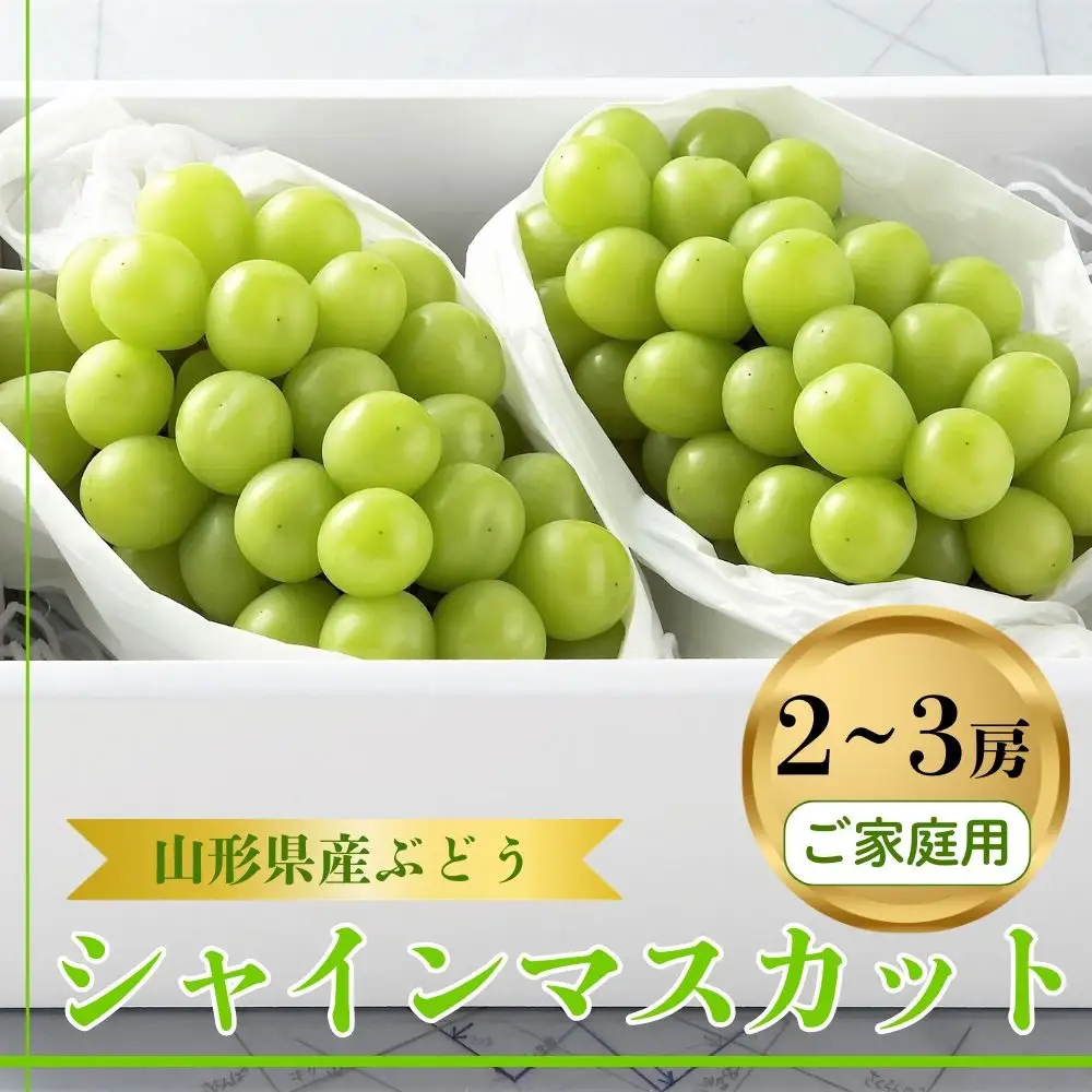 ぶどう（シャインマスカット）２～３房　ご家庭用　0060-2611