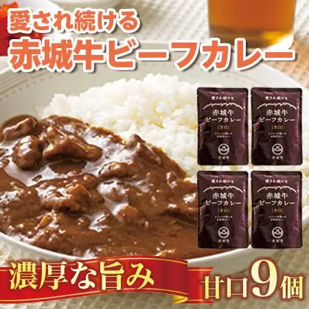 【愛され続ける】赤城牛ビーフカレー 甘口（9個）カレー レトルト