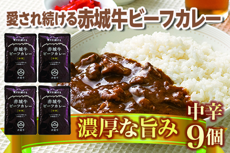【愛され続ける】赤城牛ビーフカレー 中辛（9個）  カレー レトルト