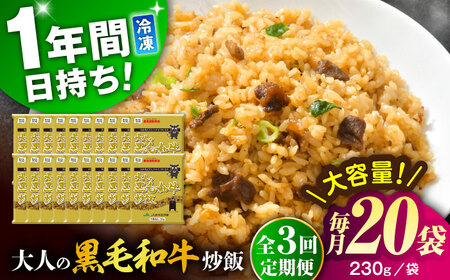 【全3回定期便】熊本県産 こだわり炒飯 大人の黒毛和牛 炒飯 230g×20袋 合計4.6kg 冷凍食品 炒飯 [BHCS021]