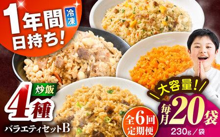 【全6回定期便】熊本県産 こだわり炒飯 バラエティセットＢ 計4.6kg(230g×20袋) 冷凍食品 炒飯[BHCS042]