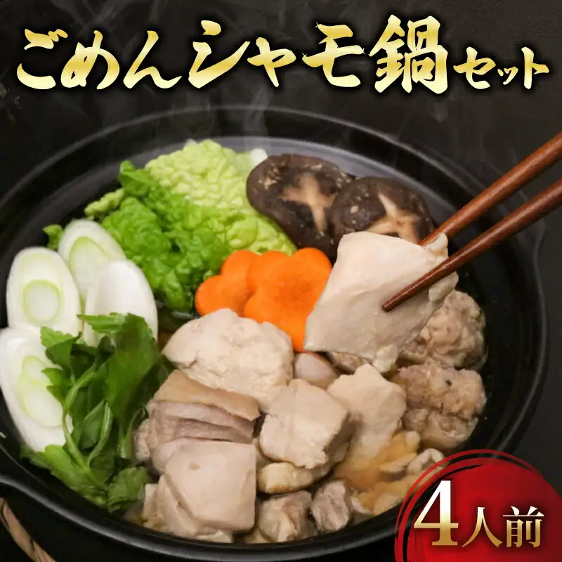 シャモ鍋セット4人前 鶏鍋 お鍋 鶏肉 南国市産鶏