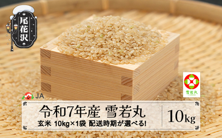 令和7年産 玄米 雪若丸 10kg ja-ywgxa10
