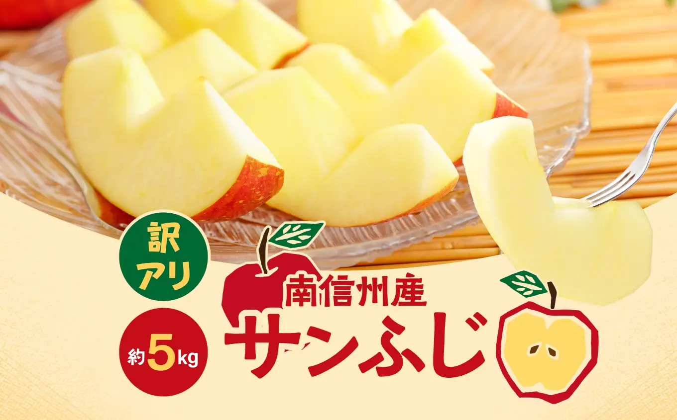 訳あり品 長野県産 サンふじ 約5kg ＜2027年1月上旬～2月上旬発送＞ | 長野県 飯田市