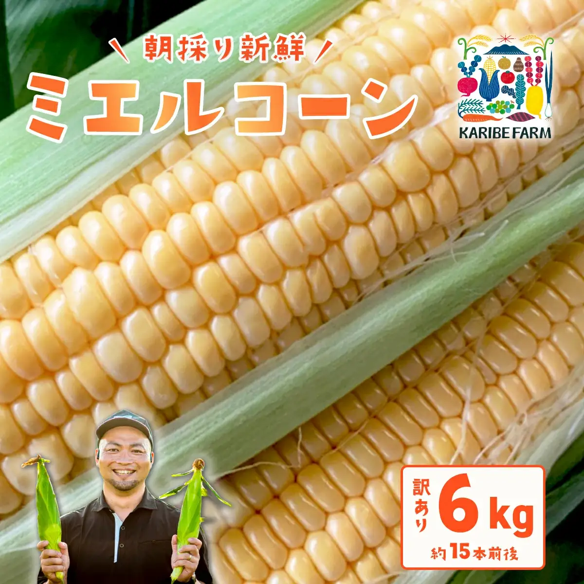 とうもろこし 訳あり ミエルコーン 約6kg 先行予約 トウモロコシ