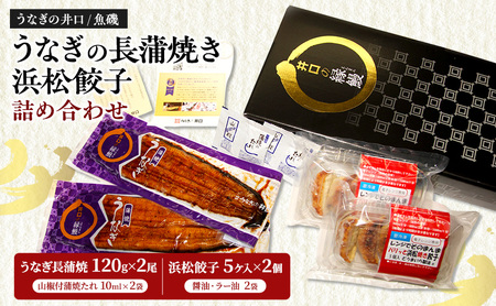 国産うなぎ長蒲焼120g×2尾＆調理済み浜松餃子5ケ入×2パック詰め合わせ【配送不可：離島】 国産 うなぎ 鰻 ウナギ長蒲焼 真空パック 焼き餃子 ぎょうざ 浜松餃子 詰め合わせ 冷凍 浜松市 静岡 