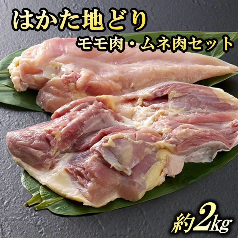 はかた地どりモモ肉・ムネ肉セット2kg【B-183】