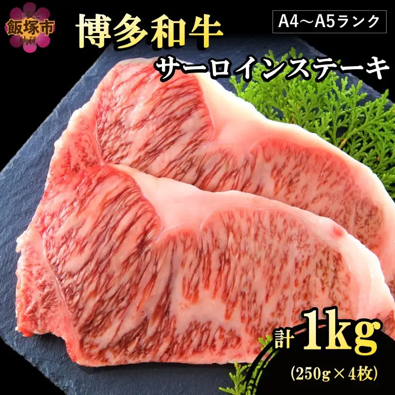 【A4-A5ランク】博多和牛サーロインステーキ 1kg【D6-006】