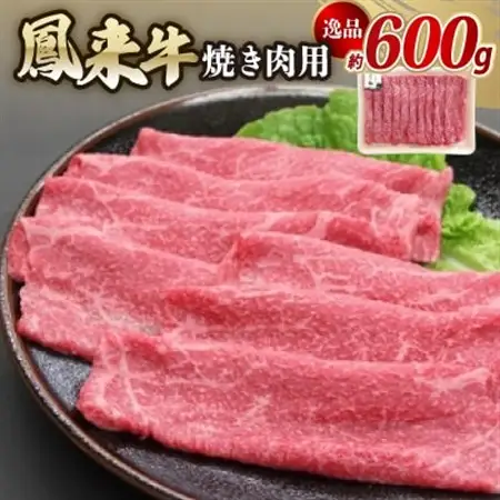 逸品鳳来牛(焼き肉用) ふるさと納税限定品　約600g【配送不可地域：離島・北海道・沖縄県・東北・中国・四国・九州】【1209521】