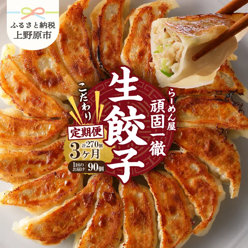【3ヶ月定期便】一徹堂・冷凍生餃子(30個)3パック