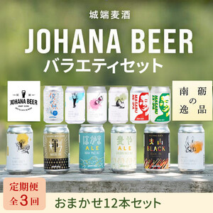 【定期便３回】城端麦酒　おまかせ１２本入り《南砺の逸品》