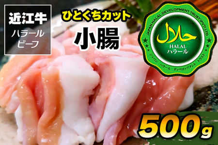 近江牛 ひとくちカット 小腸500g ハラルビーフ [1168]