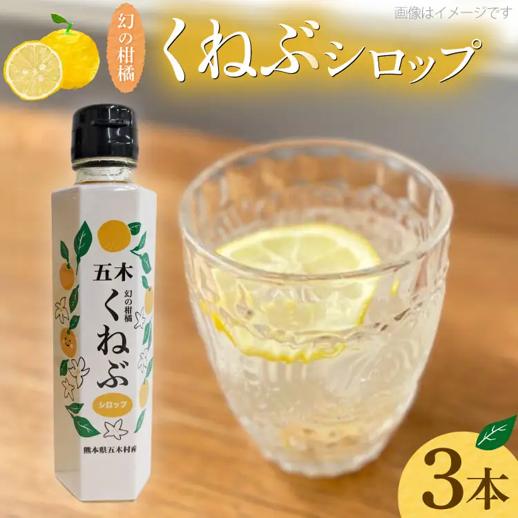 くねぶ シロップ 3本 セット [子守唄の里五木 熊本県 五木村 51120349]