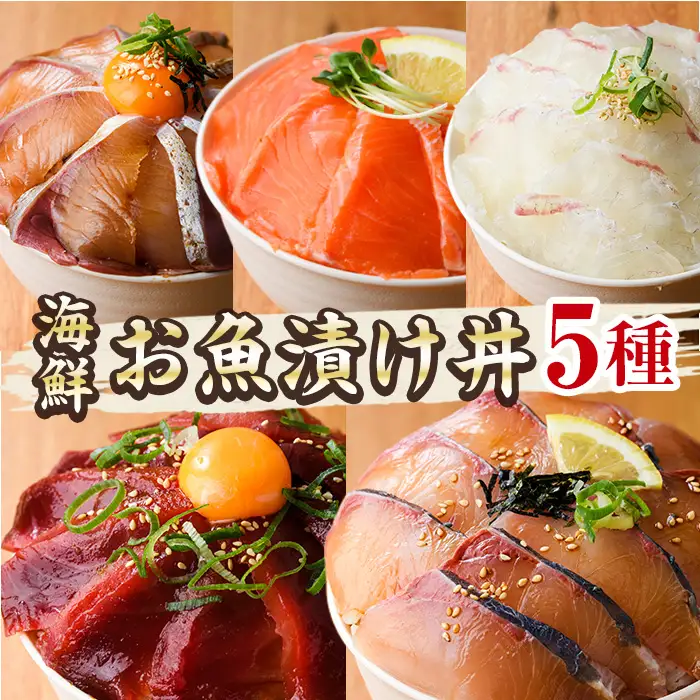 海鮮 お魚漬け丼 食べ比べセット(5種) 定期便  小分け 海鮮丼【UZ-11】【請関水産】