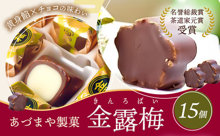 和菓子 黄身餡子 チョコレート 金露梅 15個 