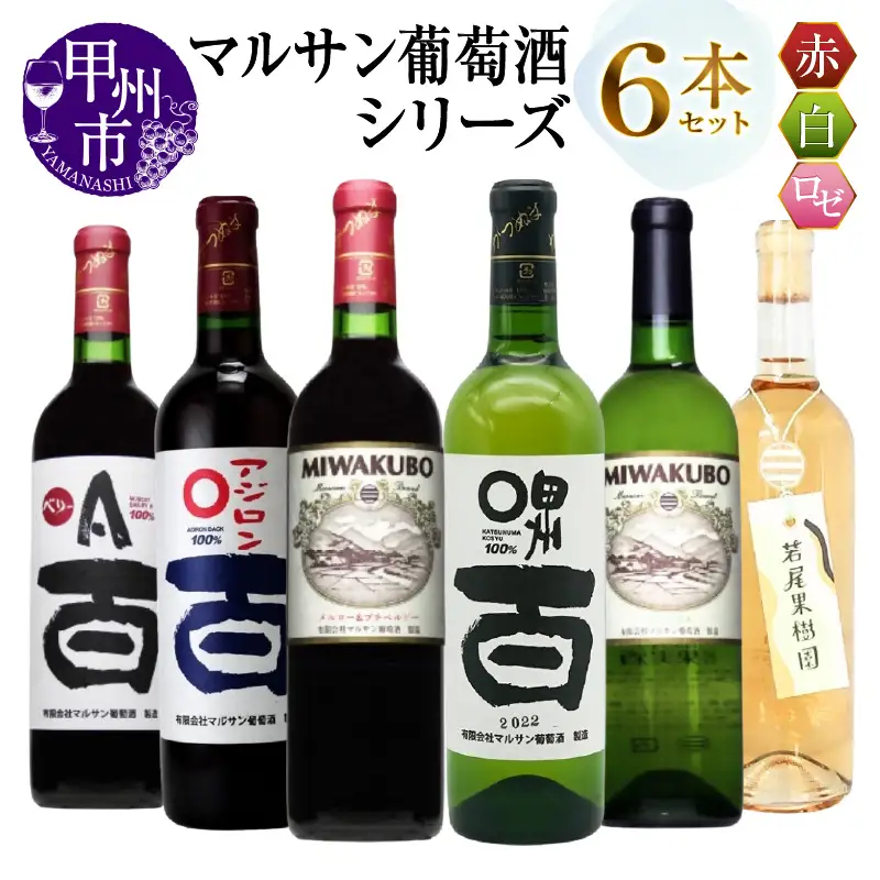 ワイン マルサン葡萄酒 6本セット【1】（MG）E5-480