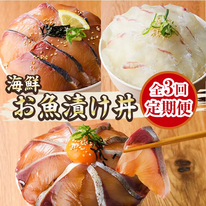 ＜定期便・全3回(連続)＞海鮮 お魚漬け丼  小分け 海鮮丼 時短 【UZ-13】【請関水産】