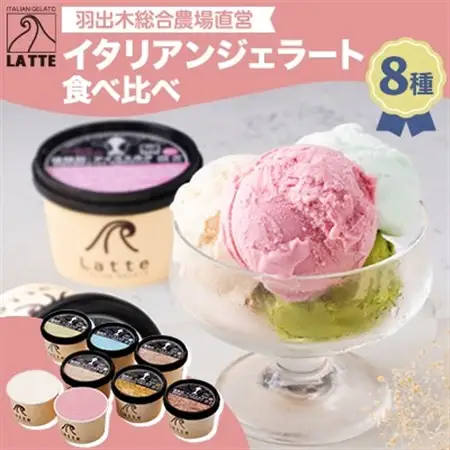 羽出木総合農場直営!イタリアンジェラート120ml　8種詰合わせ【配送不可地域：離島】【1105480】