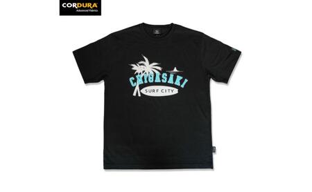 LOHASTYLE CORDURA天竺 CHIGASAKI 半袖T ブラック オリジナル Tシャツ 半袖 黒 男女兼用 湘南 茅ヶ崎市 神奈川県 M