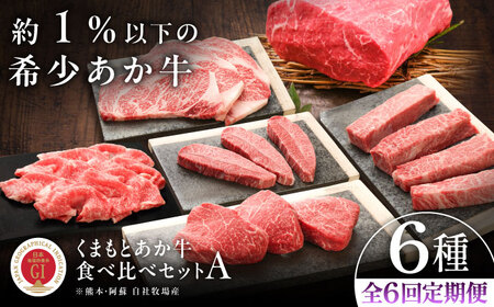 全6回定期便GI認証くまもとあか牛食べ比べABHAS025 リブロース リブロース