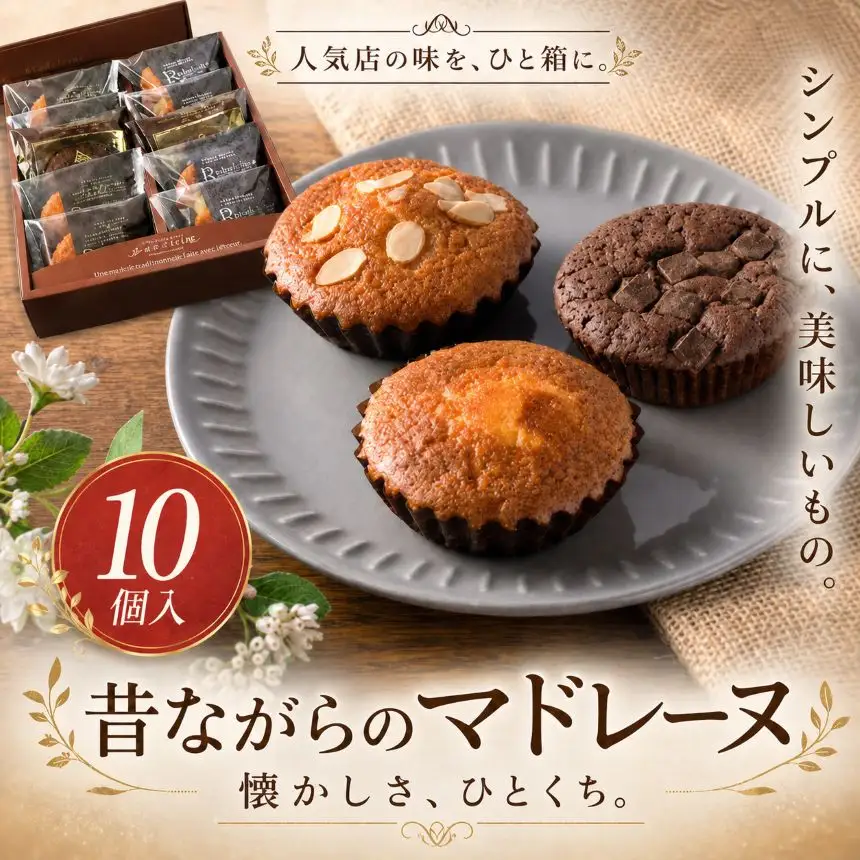 『シンプルに美味しいもの。』昔ながらのマドレーヌ 10個入