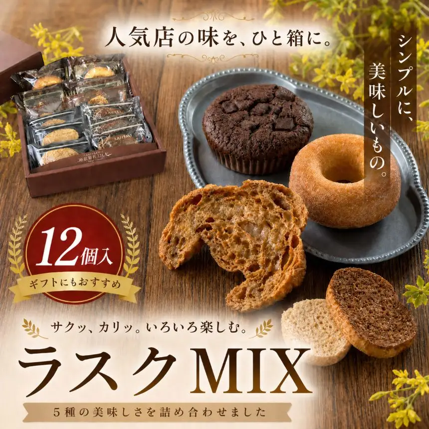 『シンプルに美味しいもの。』ラスクMIX 12個入