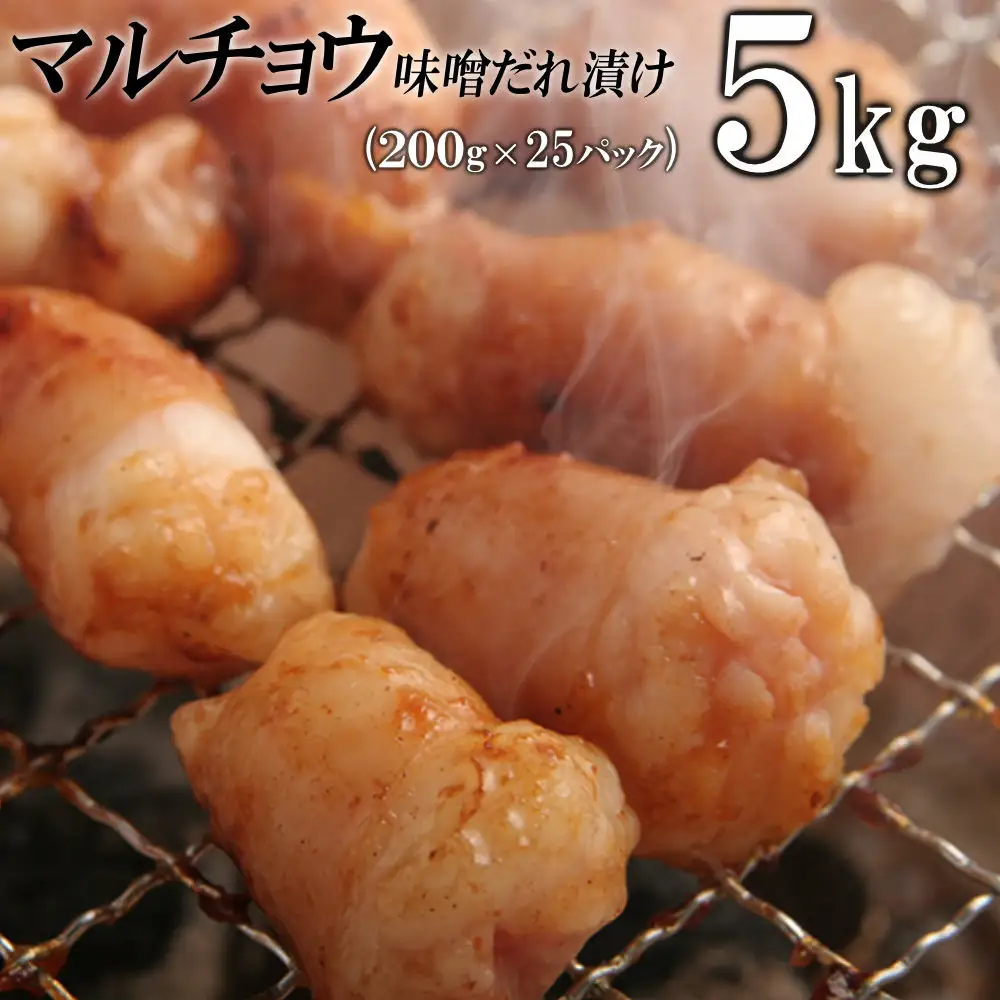 マルチョウ味噌だれ漬け5kg（200g×25）