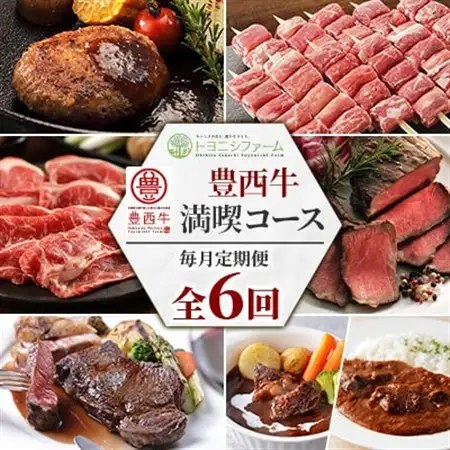 【毎月定期便】豊西牛満喫コース全6回【配送不可地域：離島】【4065345】