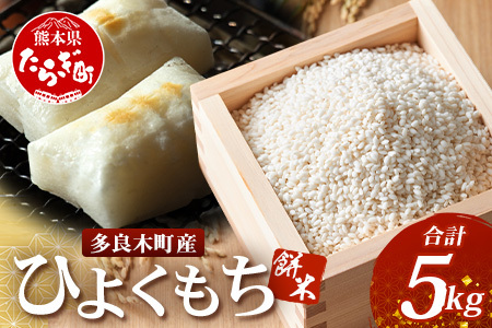 【令和7年産 新米】多良木町産 ひよくもち 米 5kg もち米 ヒヨクモチ 11月中旬～発送 新米 精米 熊本県 米どころ たらぎ 餅 米 赤飯 おこわ 120-0503
