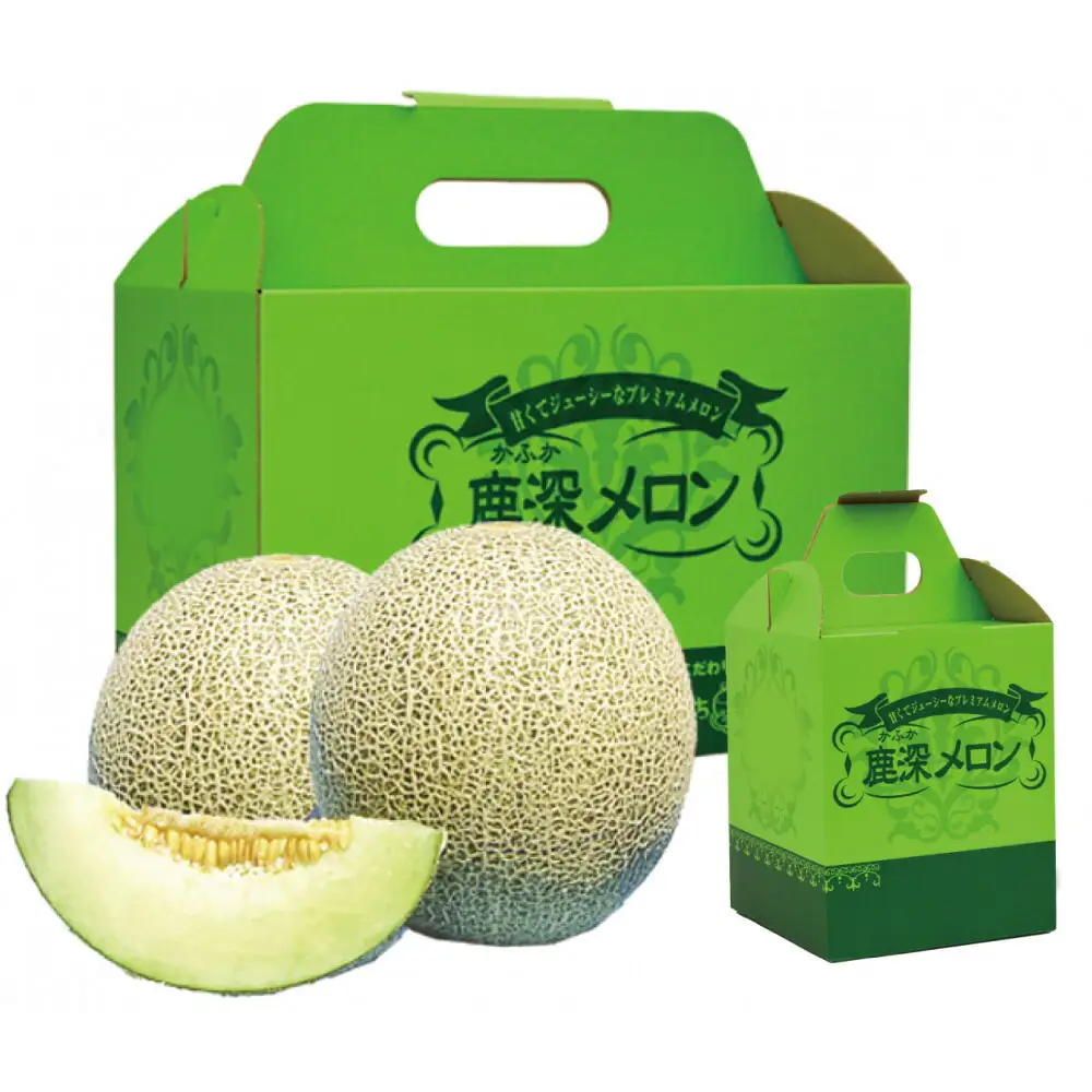 【7月末までの期間限定】鹿深（かふか） メロン 2個（合計約3.5kg） 箱入り※2026年7月上旬～8月上旬頃に順次発送予定