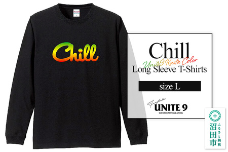 Chill Long Sleeve T-Shirts UNITE9 RASTA COLOR ／ sizeL FUN工房UNITE9