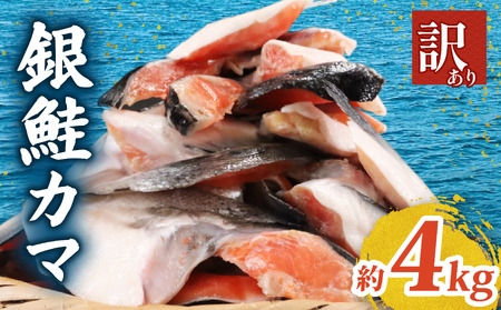 【訳あり】 銀鮭カマ500g×8袋 ふるさと納税 鮭 サケ