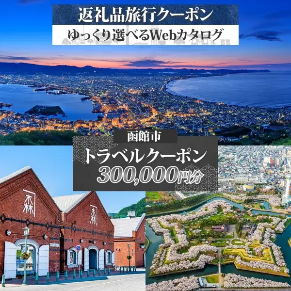 【北海道ツアー】北海道 函館市 旅行クーポン 300,000円分 温泉 観光 ホテル_HD233-004