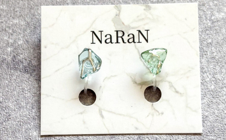 大田市産！シーグラスノンホールピアス（イヤリング）【イヤリング アクセサリー シーグラス お洒落 おしゃれ ファッション いやりんぐ あくせさりー】