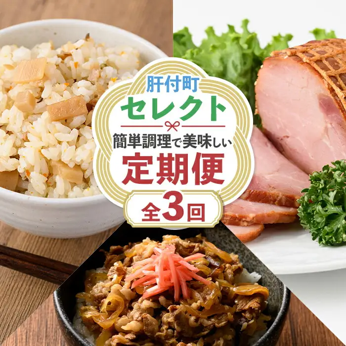 【B90001】＜定期便・全3回＞肝付町セレクト定期便《簡単調理 火を使わないで美味しいを楽しむ定期便》 鹿児島県産 国産 牛肉 豚肉 牛丼 まぜごはんの素 焼豚 叉焼 時短 定期便 セレクト 冷凍 冷凍食品 【株式会社きもつき未来商社そらまち】