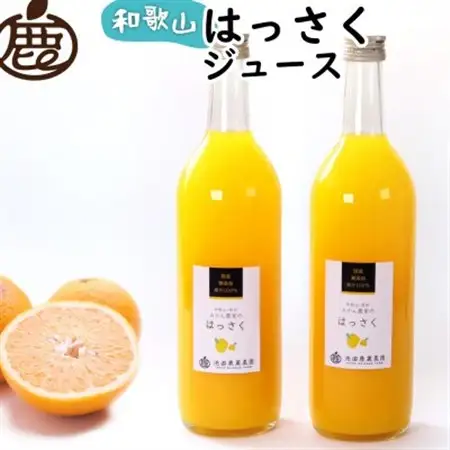 無添加はっさくジュース720ml×2本【100%ストレートジュース】【柑橘・果汁】【配送不可地域：離島・北海道・沖縄県】【1641240】