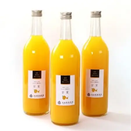 無添加甘夏ジュース720ml×3本【100%ストレートジュース】【柑橘・果汁】【配送不可地域：離島・北海道・沖縄県】【1641251】
