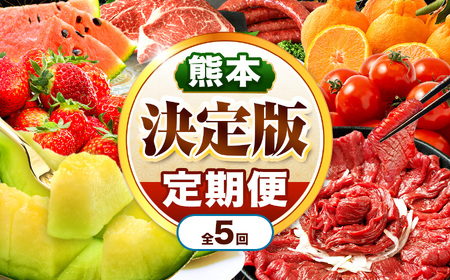 【 定期便 5回 】 熊本県 決定版 |（ いちご みかん 不知火 デコポン スイカ メロン あか牛 牛肉 海苔 焼き海苔 馬肉 ウインナー 馬刺し 餃子 ） 肉 果物 フルーツ くだもの 定期 定期便 熊本県 玉名市