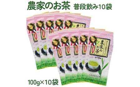 袖ケ浦産日本茶 農家のお茶 普段飲み10袋 [0234]