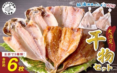 あじの干物セット 3種6枚 魚 干物【A5-016】