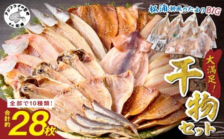 干物セット 10種28枚 サバ イカ アジ カマス 焼きあご レンコダイの干物【B5-118】