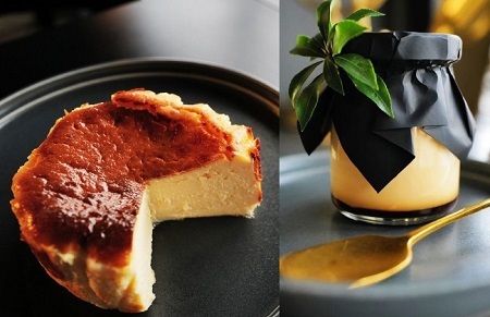 048-009　お花屋さんの下諏訪バスクチーズケーキ＆下諏訪町プリン8個ギフトセット