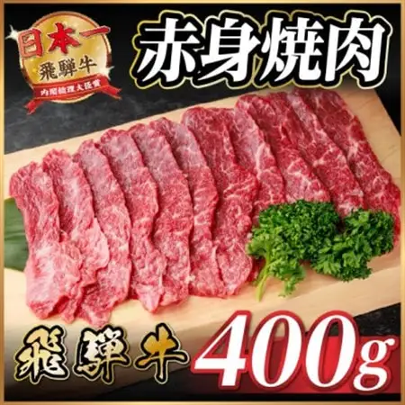 飛騨牛 赤身(焼肉・BBQ用) 約400g【冷蔵便】A4～A5等級 黒毛和牛【配送不可地域：離島】【1646132】