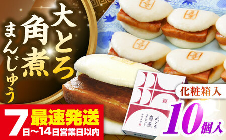 【お中元】【化粧箱入り】 長崎大とろ角煮まんじゅう （10個）　《壱岐市》【岩崎本舗】冷凍 豚 豚角煮 角煮饅頭 簡単調理 おやつ お取り寄せ 長崎[JHA046]